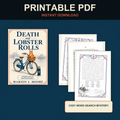 PageTurn Puzzles printable preview hero with correct cover: death-and-lobster-rolls-printable-pdf