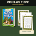 PageTurn Puzzles printable preview hero with correct cover: murder-among-the-marrows-printable-pdf