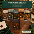 PageTurn Puzzles printable preview hero: murder-in-the-margins-complete-set-printable-pdf-bundle